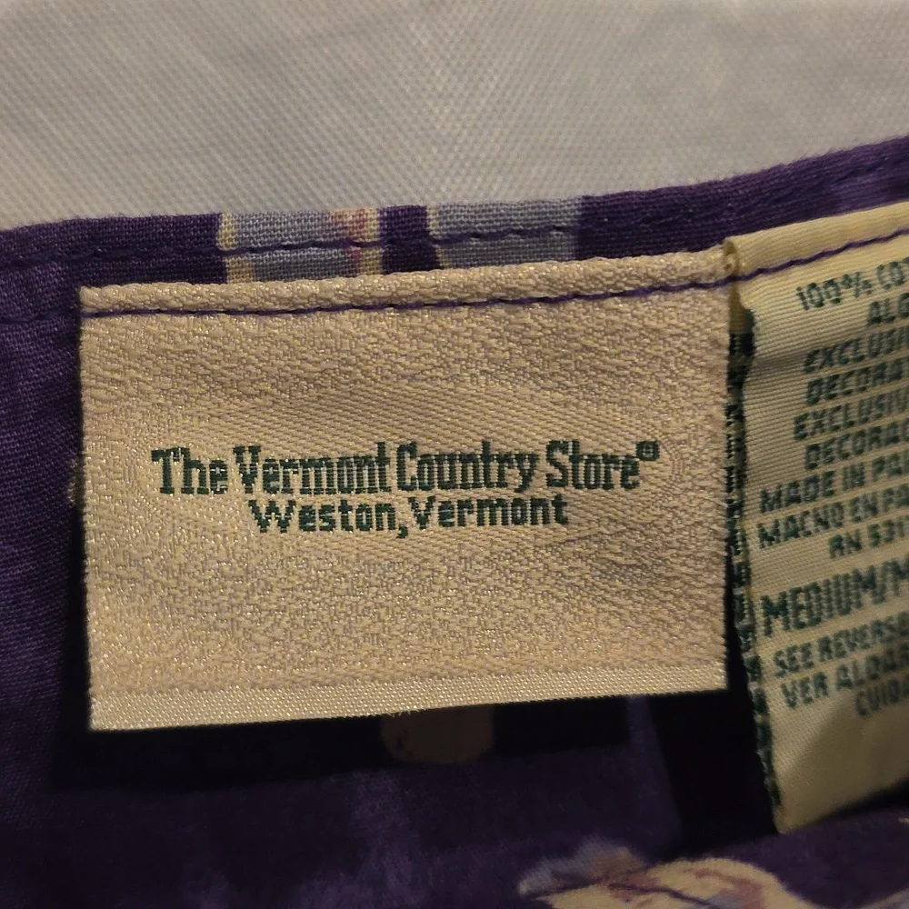 The Vermont‎ Country Store Purple Floral Muumuu Dress M - Picture 2 of 7